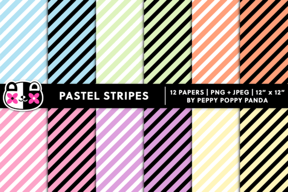 Download Seamless Pastel Stripes Digital Paper - Digital paper Collection