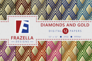 Download Elegant Diamonds and Gold Digital Paper - Digital paper Collection