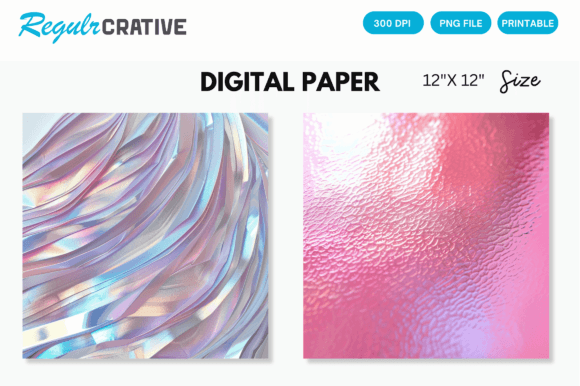 Download Pink Iridescent Digital Paper Background - Digital paper Collection