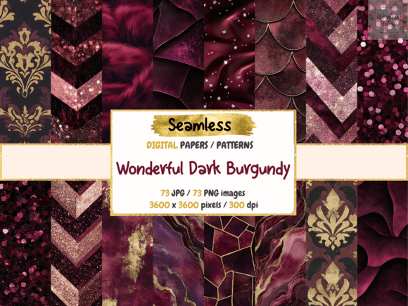 Download Wonderful Dark Burgundy Digital Paper - Digital paper Collection