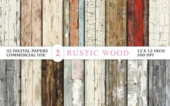 Download Rustic Wood Digital Paper Background - Digital paper Collection