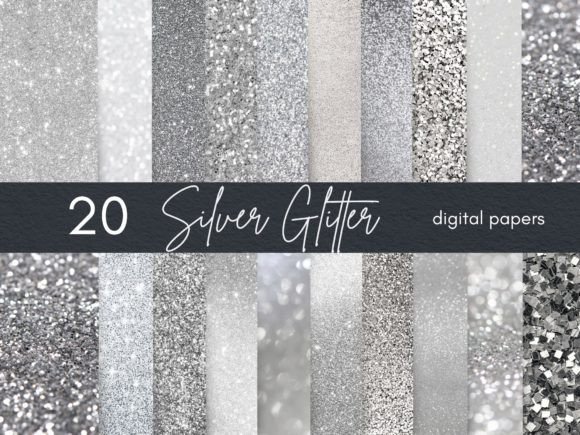 Download Silver Glitter Digital Paper Background - Digital paper Collection