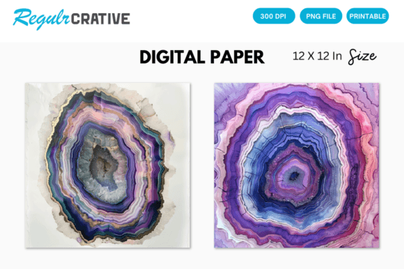 Download Agate Slice Digital Paper Backgrounds - Digital paper Collection