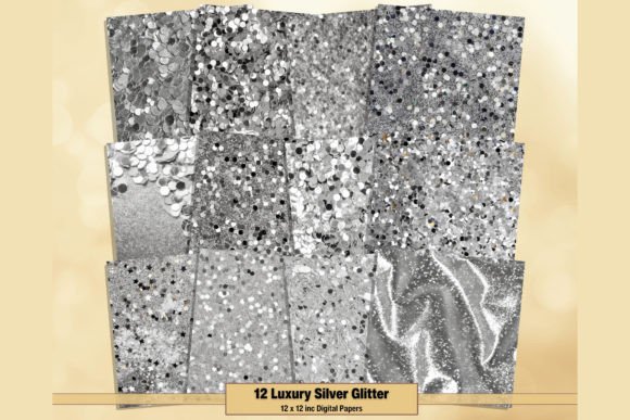 Download Silver Glitter Sequins Digital Papers - Digital paper Collection
