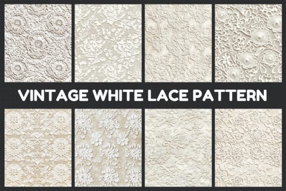 Download Vintage White Lace Pattern Digital Paper - Digital paper Collection