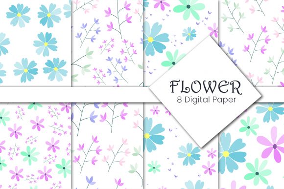 Download Floral Flower Digital Paper Design - Digital paper Collection