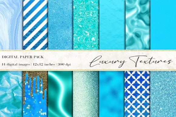 Download Blue Luxury Textures Digital Papers - Digital paper Collection