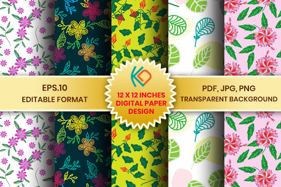 Download Digital Paper Design, Seamless Patterns - Digital paper Collection