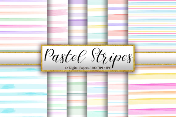 Download Pastel Stripes Background Digital Papers - Digital paper Collection