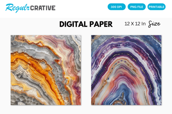 Download Agate Slice Digital Paper Backgrounds - Digital paper Collection