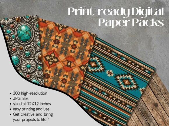 Download Western &amp; Southwest Digital Paper Pack | - Digital paper Collection