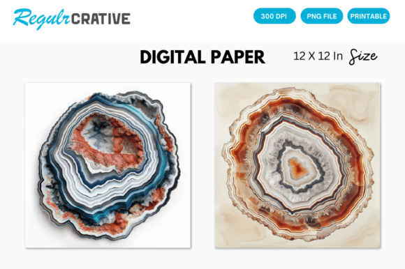 Download Agate Slice Digital Paper Backgrounds - Digital paper Collection