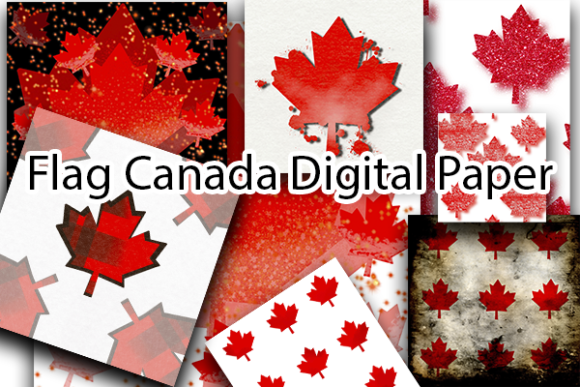 Download Flag Canada Digital Paper Design - Digital paper Collection