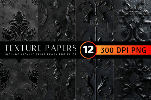 Download Black Gothic Texture Digital Paper - Digital paper Collection