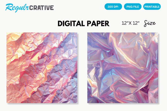 Download Pink Iridescent Digital Paper Background - Digital paper Collection