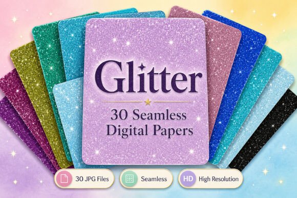 Download Glitter Digital Paper Pack - Digital paper Collection