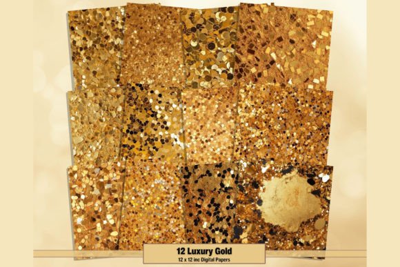 Download Gold Glitter Textures Digital Papers - Digital paper Collection