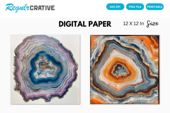 Download Agate Slice Digital Paper Backgrounds - Digital paper Collection