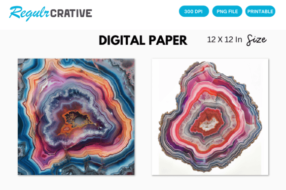 Download Agate Slice Digital Paper Backgrounds - Digital paper Collection
