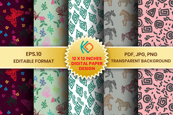 Download Digital Paper Design, Seamless Pattern - Digital paper Collection