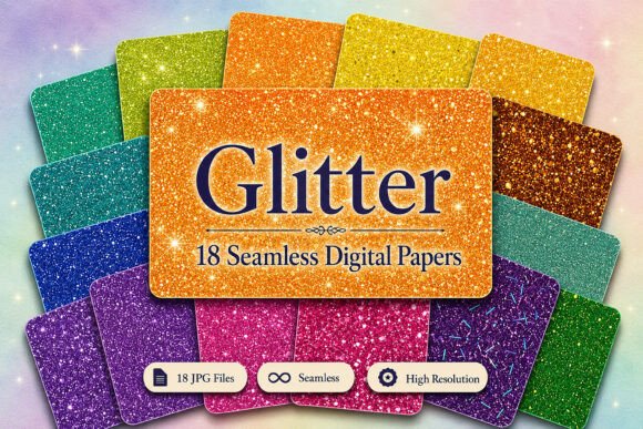 Download Glitter Digital Papers Set - Digital paper Collection