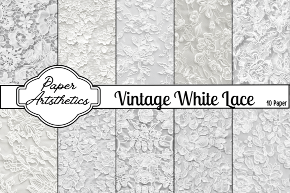 Download Vintage White Lace Pattern Digital Paper - Digital paper Collection