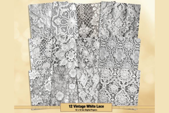Download White Lace Digital Papers Backgrounds - Digital paper Collection