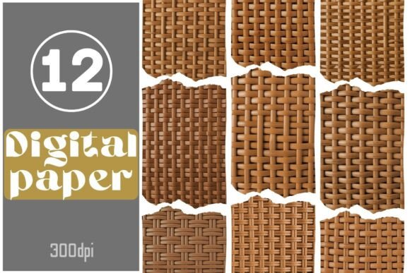 Download Woven Texture Digital Paper Set - Digital paper Collection