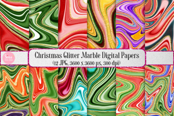 Download Christmas Glitter Marble Digital Papers - Digital paper Collection