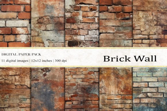 Download Brick Wall Digital Papers - Digital paper Collection