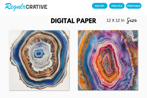 Download Agate Slice Digital Paper Backgrounds - Digital paper Collection