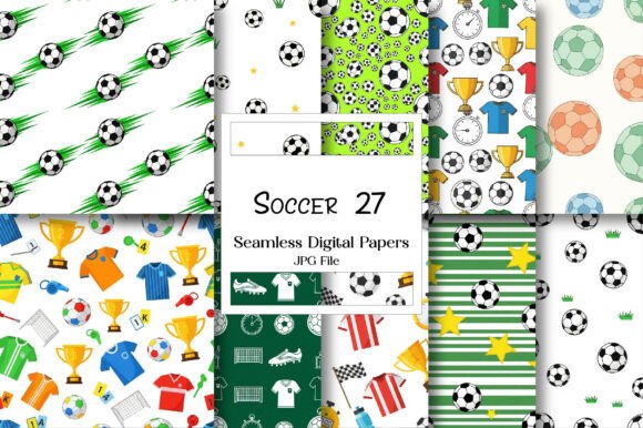 Download Soccer Digital Paper Pack - Digital paper Collection