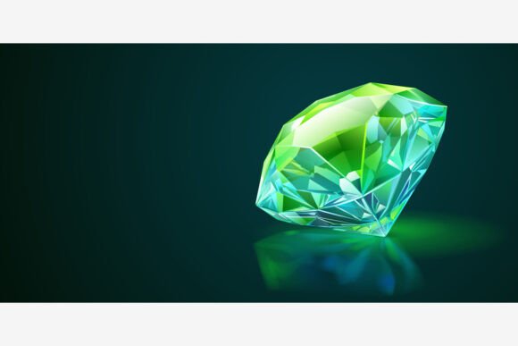 Download Shiny Green Gemstone on a Dark. - Premium Resources