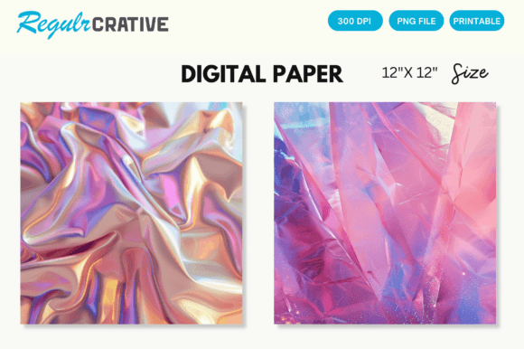 Download Pink Iridescent Digital Paper Background - Digital paper Collection