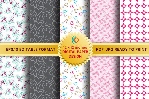 Download Digital Paper Design "love" - Digital paper Collection