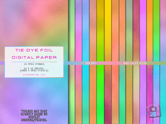 Download Tie-Dye Foils Digital Paper - Digital paper Collection