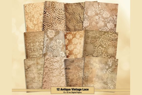 Download Antique Lace Digital Papers Backgrounds - Digital paper Collection