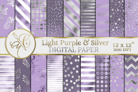 Download Light Purple and Silver Digital Paper - Digital paper Collection