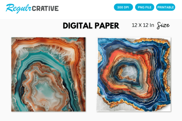 Download Agate Slice Digital Paper Backgrounds - Digital paper Collection