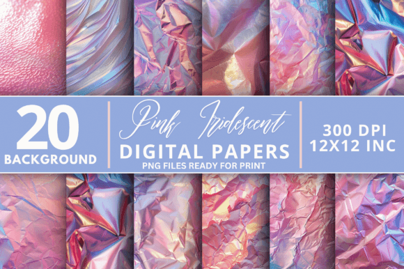 Download Pink Iridescent Digital Paper Background - Digital paper Collection